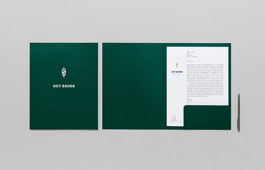 Logo and stationery design by Anagrama for Guy Bauer