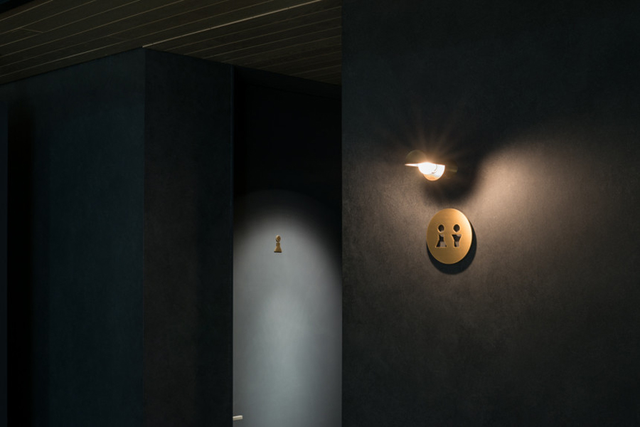 Interior signage designed by UMA for U2's Onomichi based Hotel Cycle