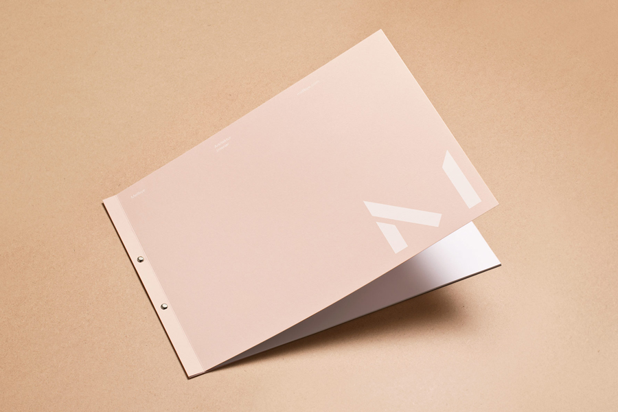 Logo and folder designed by Heydays for architecture firm Mellby