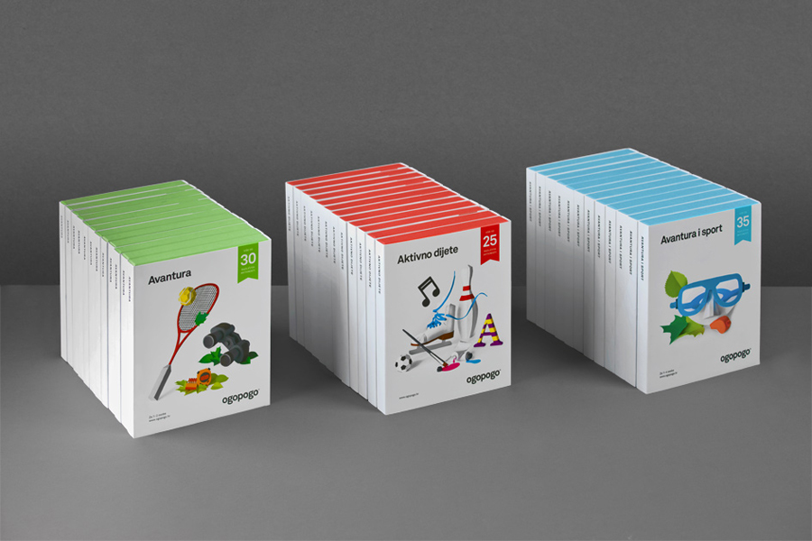 Packaging, logo and paper craft for Croatian boxed experience Ogopogo designed by Bunch