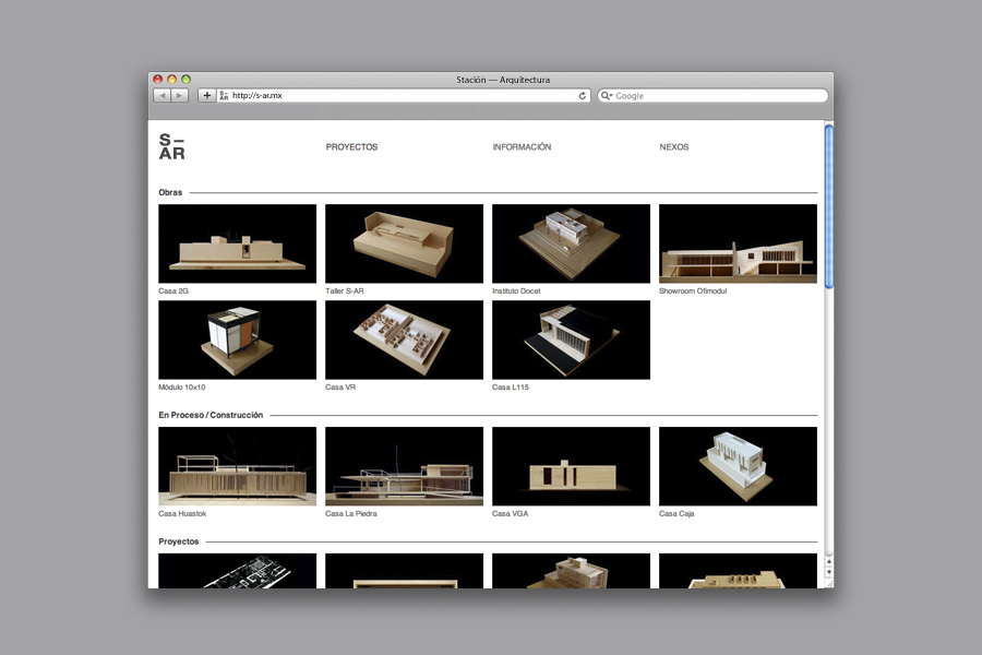 Website design by Savvy for architecture and urban design firm Stación-ARquitectura