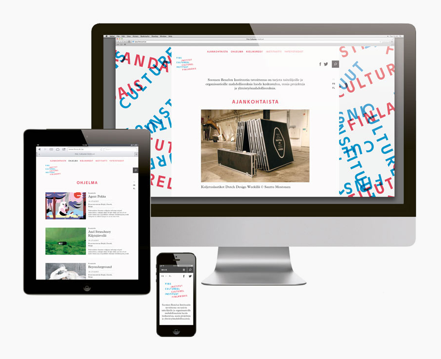 Logo and website designed by Kokoro & Moi for The Finnish Cultural Institute for the Benelux