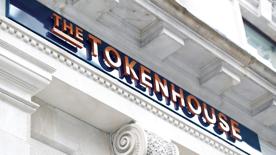 Logotype and pub signage created by Designers Anonymous for The Tokenhouse