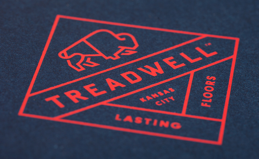 Logo designed by Perky Bros for floor specialist Treadwell