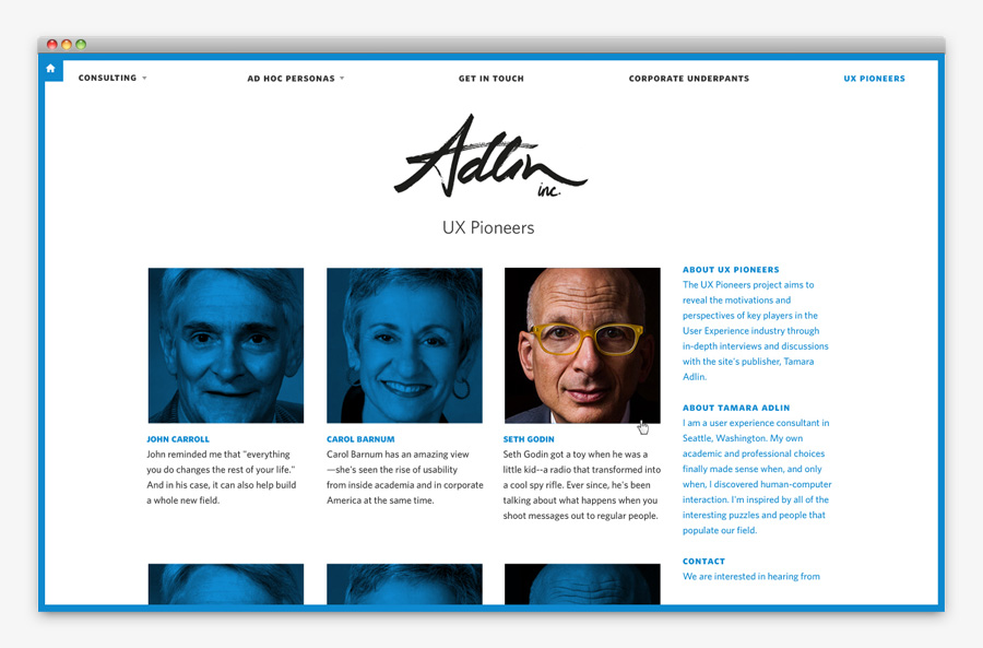 Logo and website designed by Apartment One for customer-centric business consulting business Adlin Inc