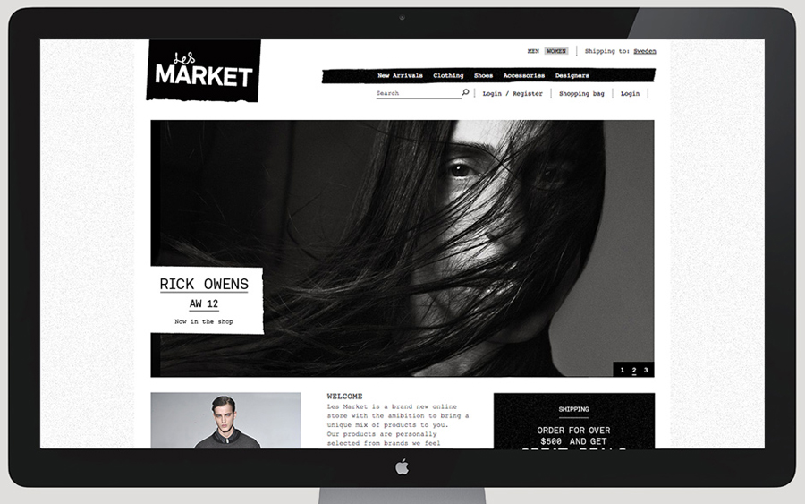 Website design by Planet Creative for Les Market