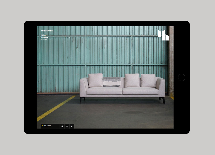 Website by Spin for furniture designer Matthew Hilton