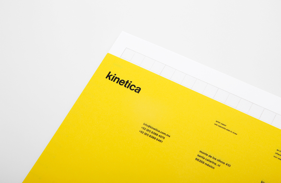 Logotype and print designed by Face for industrial design studio Kinetica