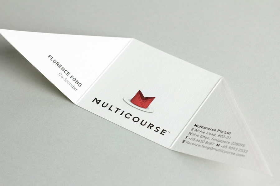 Logo and print for Multicourse designed by Bravo Company