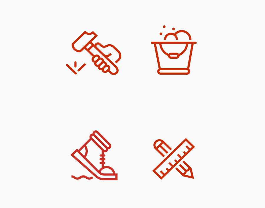 Icons designed by Perky Bros for floor specialist Treadwell