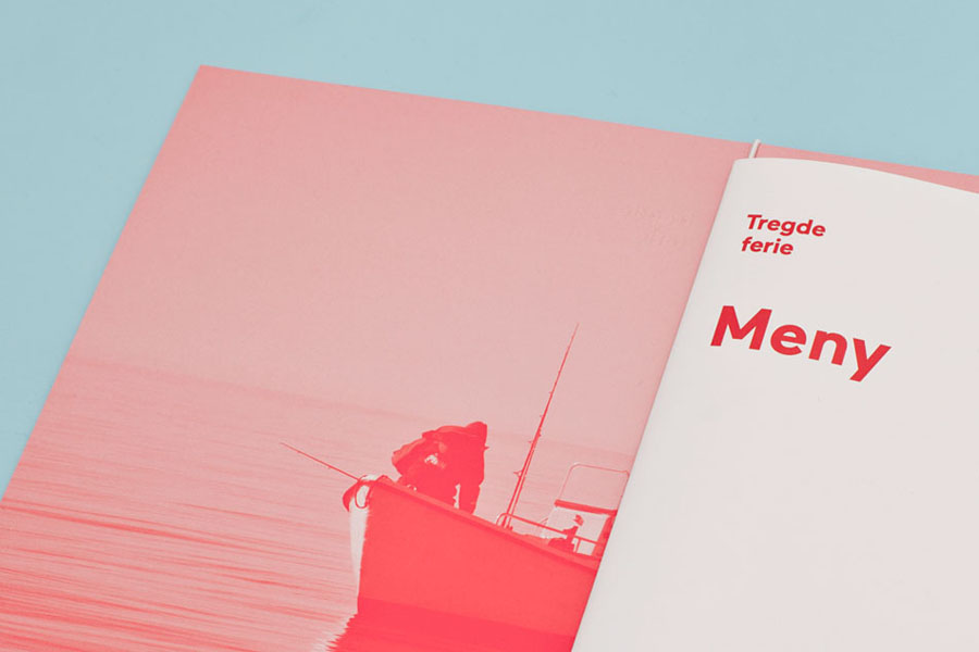 Logo, iconography and print designed by Neue for Norwegian coastal holiday resort Tregde Ferie