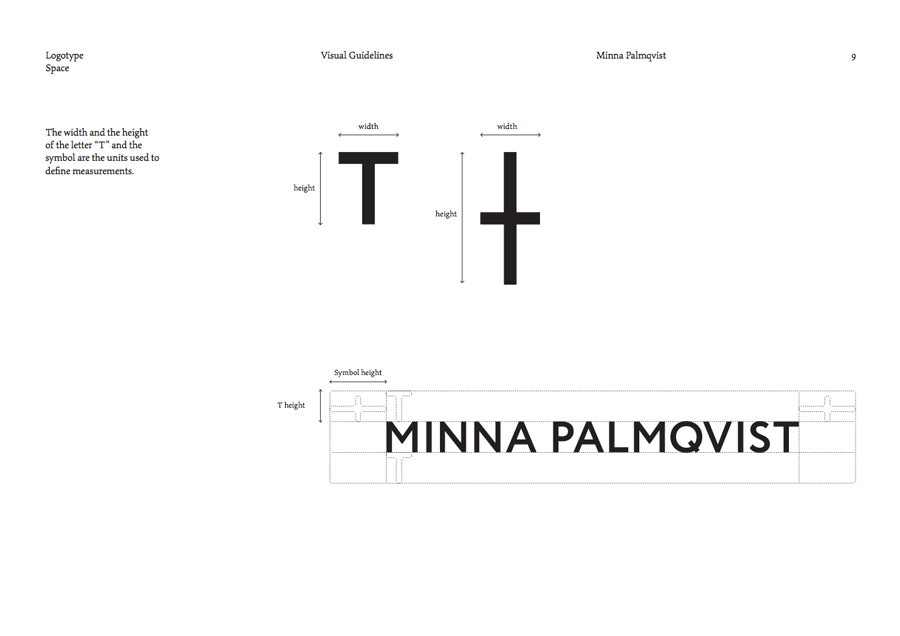 Brand guidelines created by Bedow for fashion designer and label Minna Palmqvist