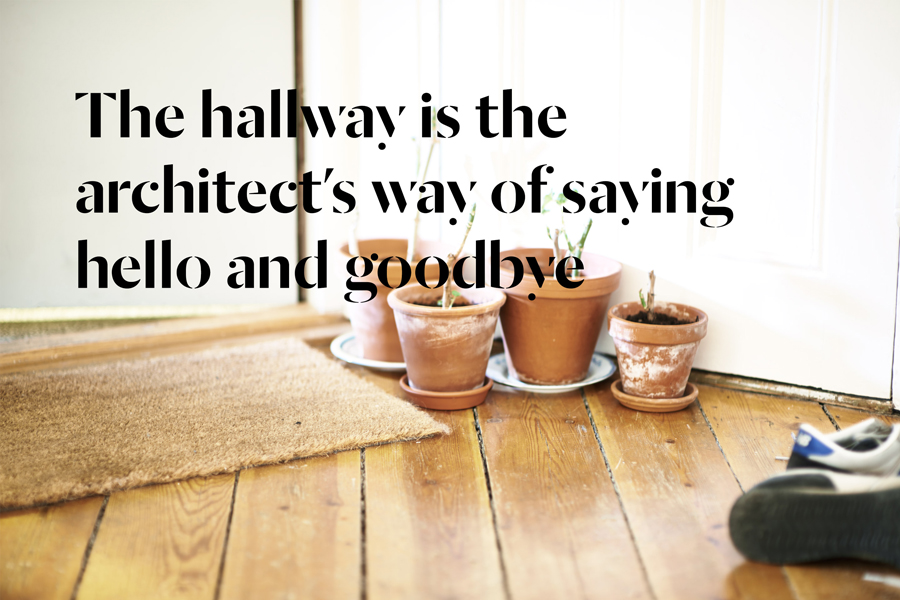 Typography and image composed by Bedow for Essem Design, a Swedish manufacturer of artisanal hallway interiors.