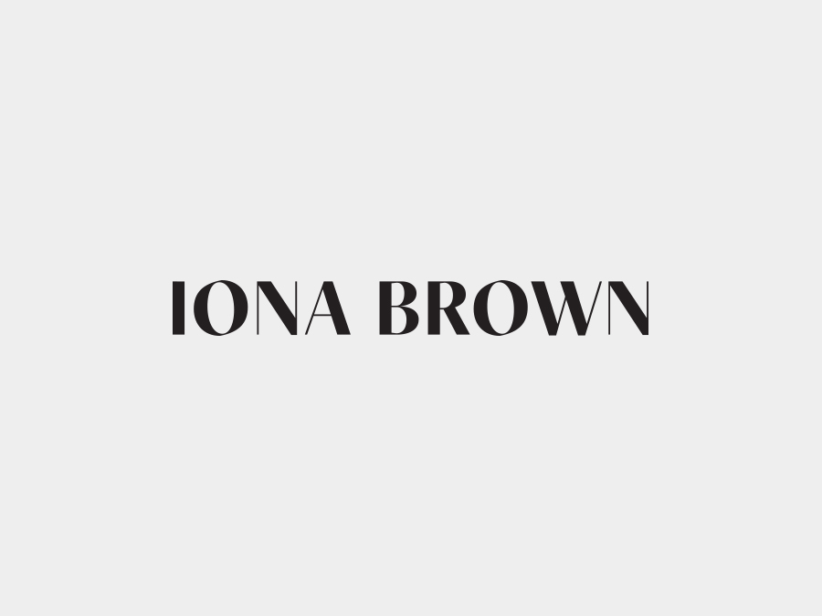 Logotype for contemporary jewellery designer Iona Brown designed by Sam Flaherty.