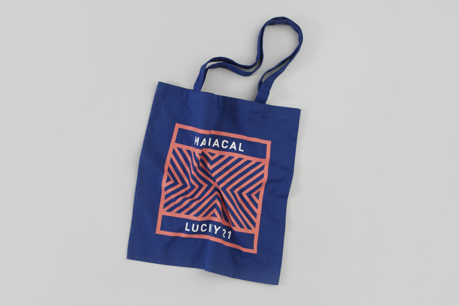 Tote bag designed by Blok for Dallas and LA film production company Lucky 21.