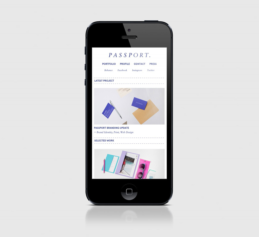 Responsive website for Leeds based design studio Passport