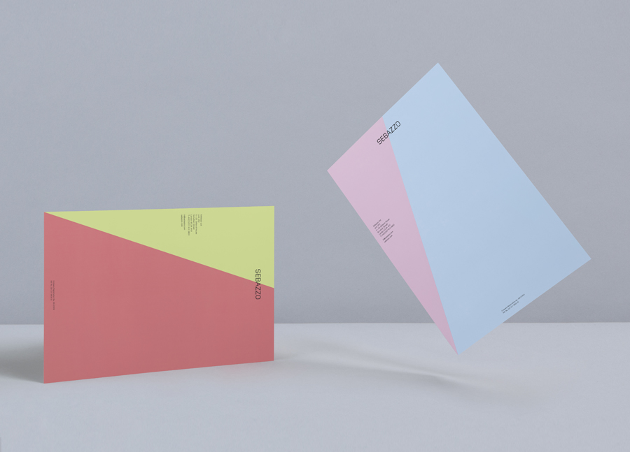 Logo and headed paper with full colour detail designed by Bunch for digital design studio Sebazzo