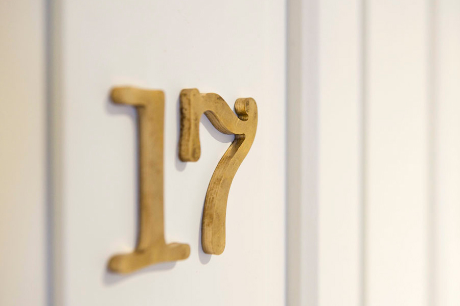 Interior signage for Tel Aviv hotel Townhouse designed by Koniak