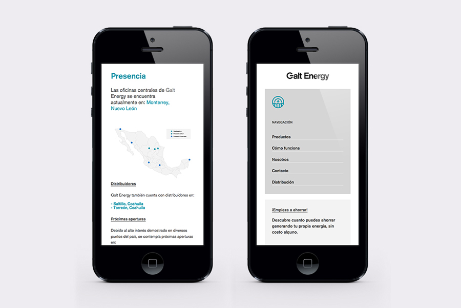 Responsive website for Galt Energy designed by Firmalt