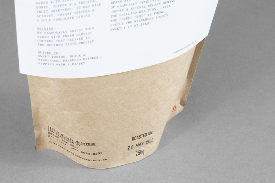 Coffee packaging for Single Origin Roasters designed by Maud