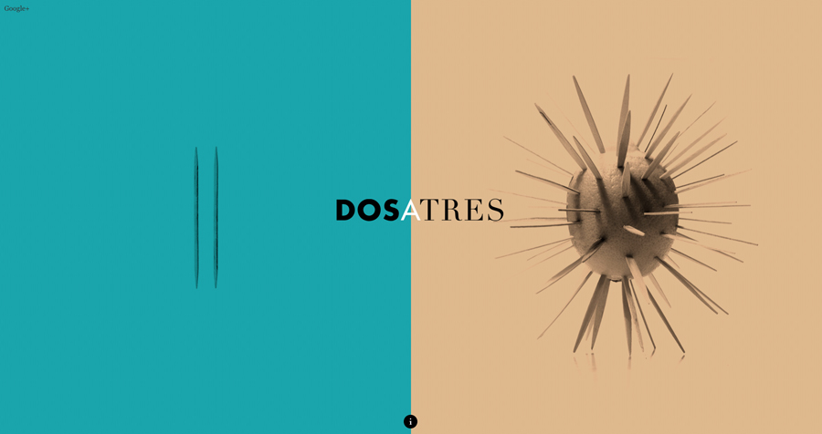 Website with contrasting imagery designed by Comite for business and brand communication consultancy Dosatres