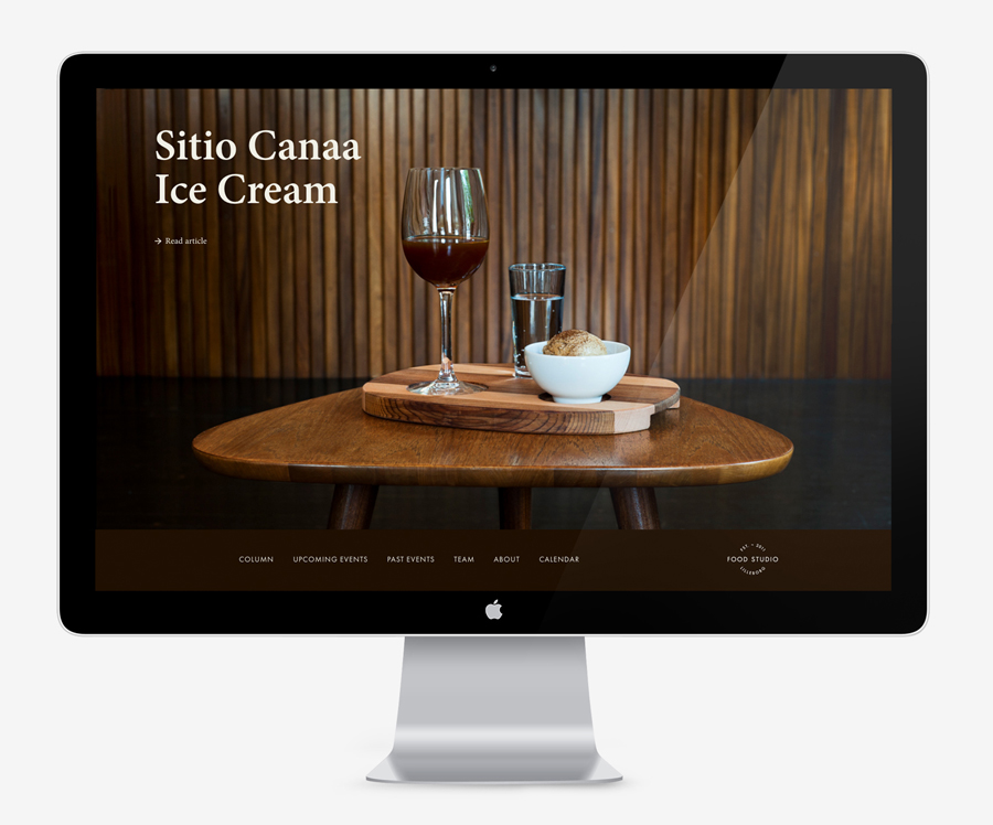 Logo and website designed by Bielke+Yang for Food Studio