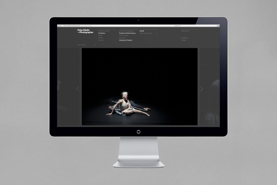 Website and visual identity designed by O Street for photographer Peter Dibdin