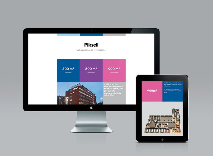 Logotype and website designed by Werklig for Helsinki office space Pikseli