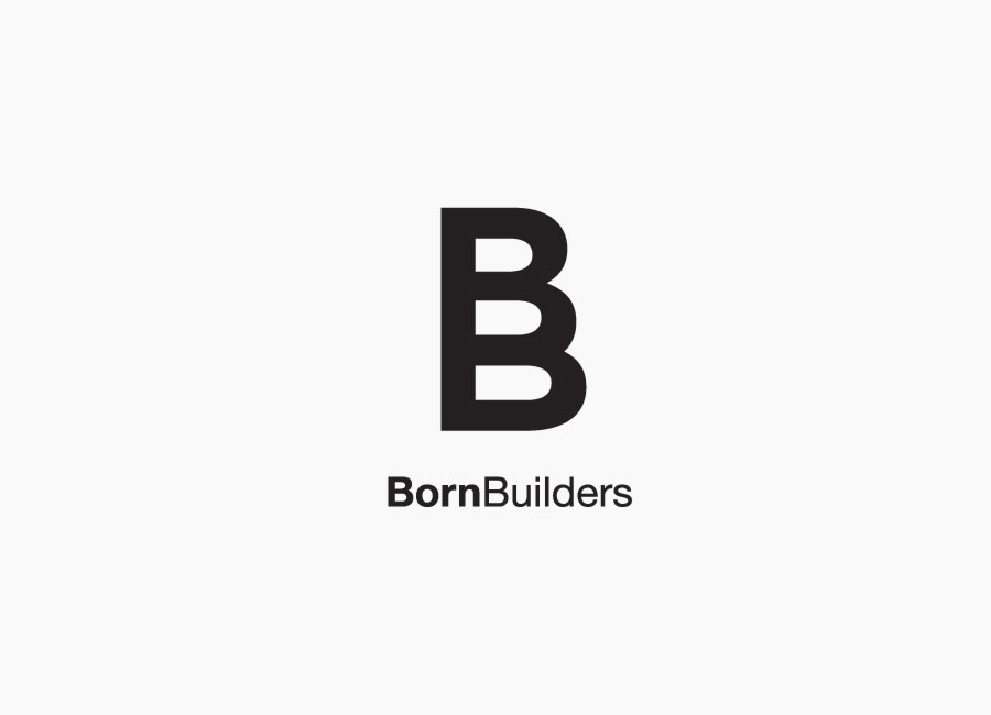 Logo for renovation and carpentry specialists Born Builders designed by The Drop Studio