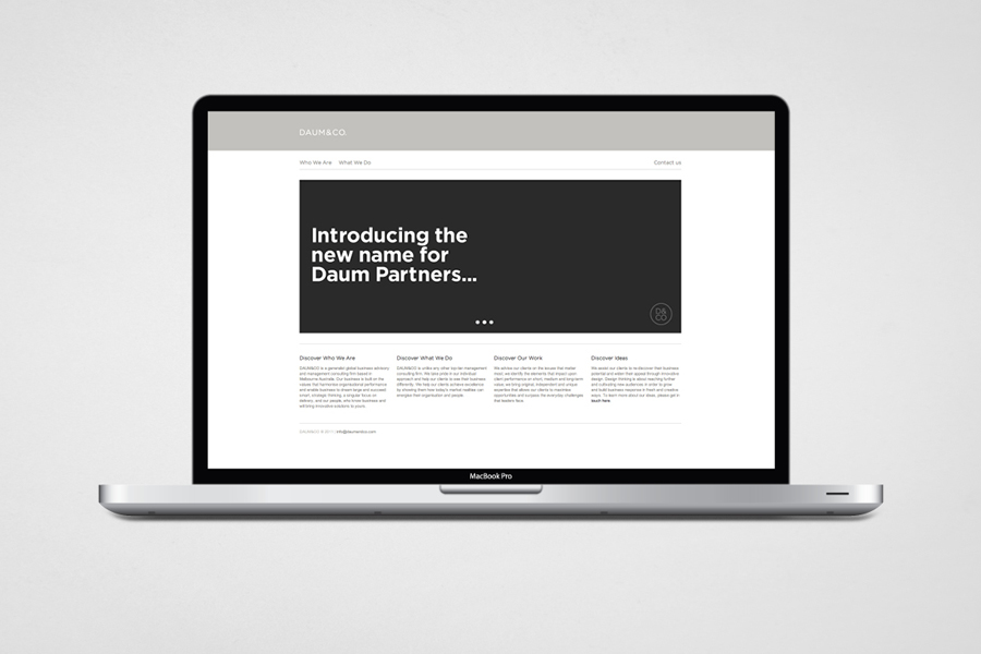 Website designed by Hunt Studio for business advisory and management consultancy Daum & Co