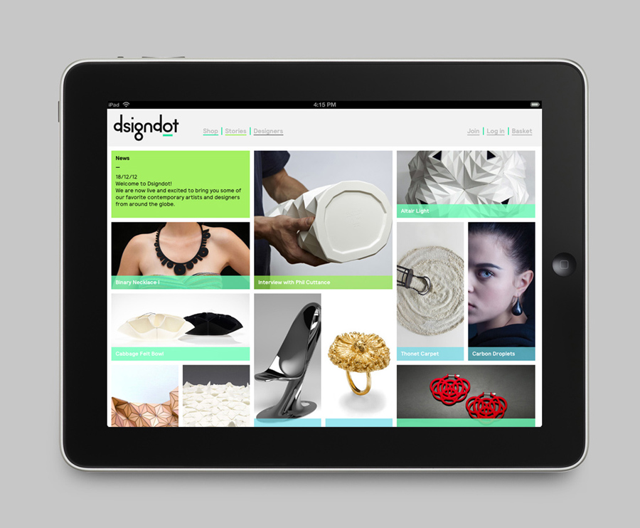 Logo and mobile website by Build for on-line furniture, fashion and jewellery store Dsigndot