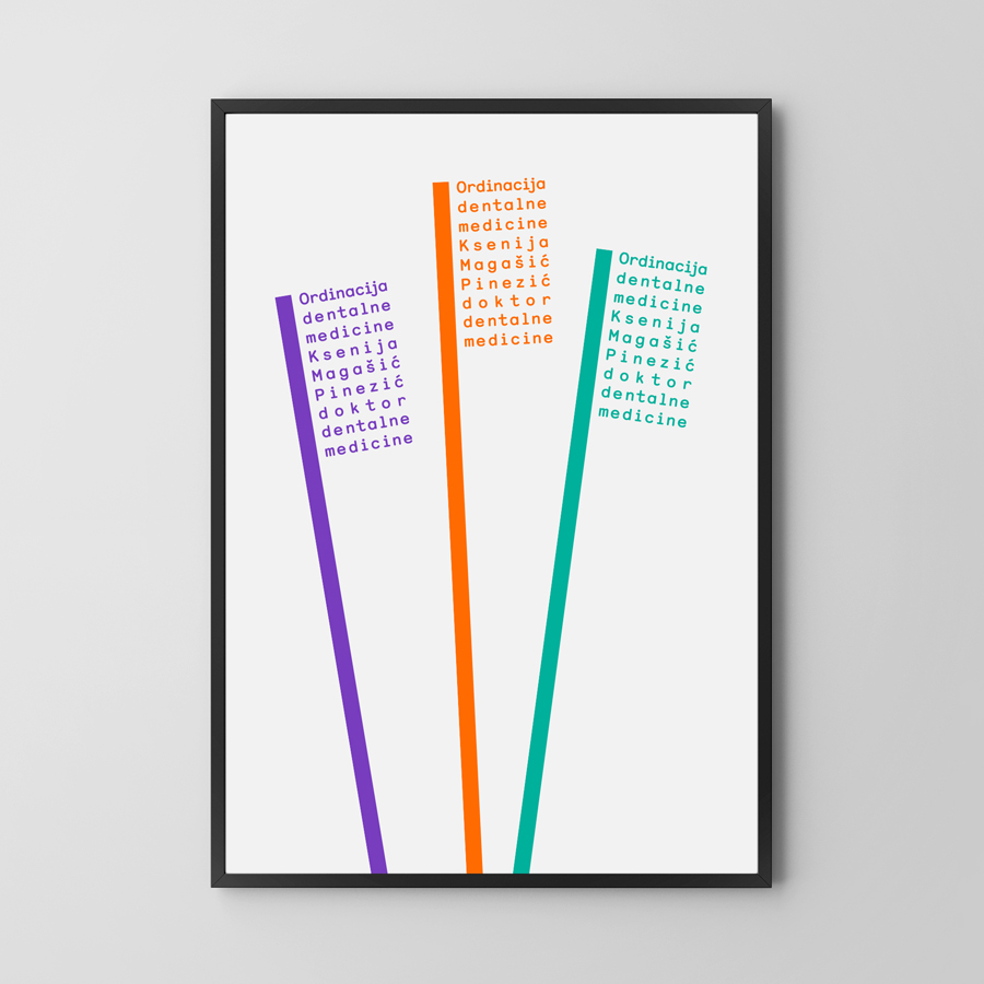 Print by Studio8585 for Croatian dental practice run by Dr. Ksenija Magašić Pinezić