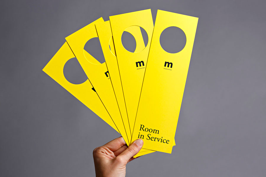 Door hangers created for Tel aviv hotel Mendeli Street designed by Koniak