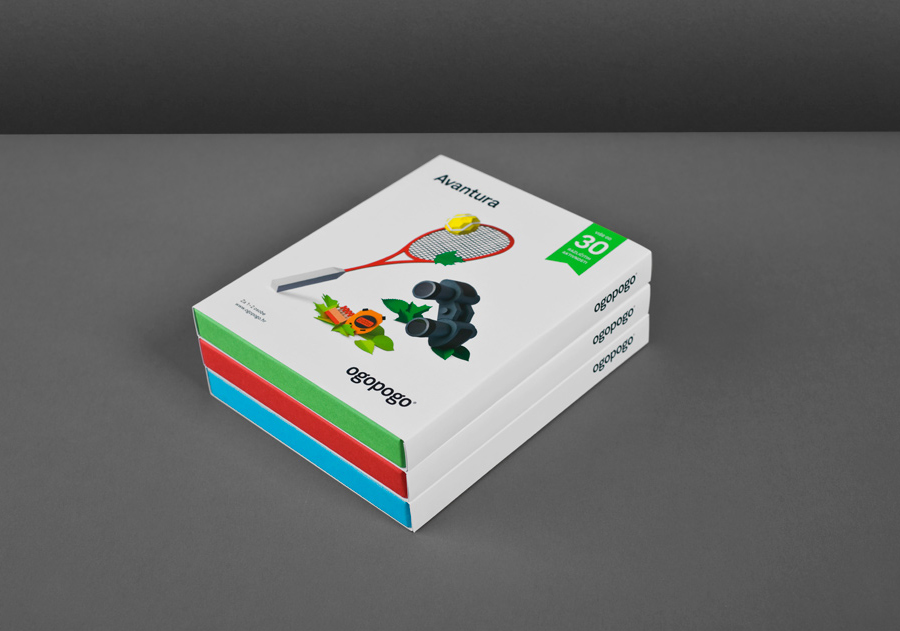 Packaging, logo and paper craft for Croatian boxed experience Ogopogo designed by Bunch