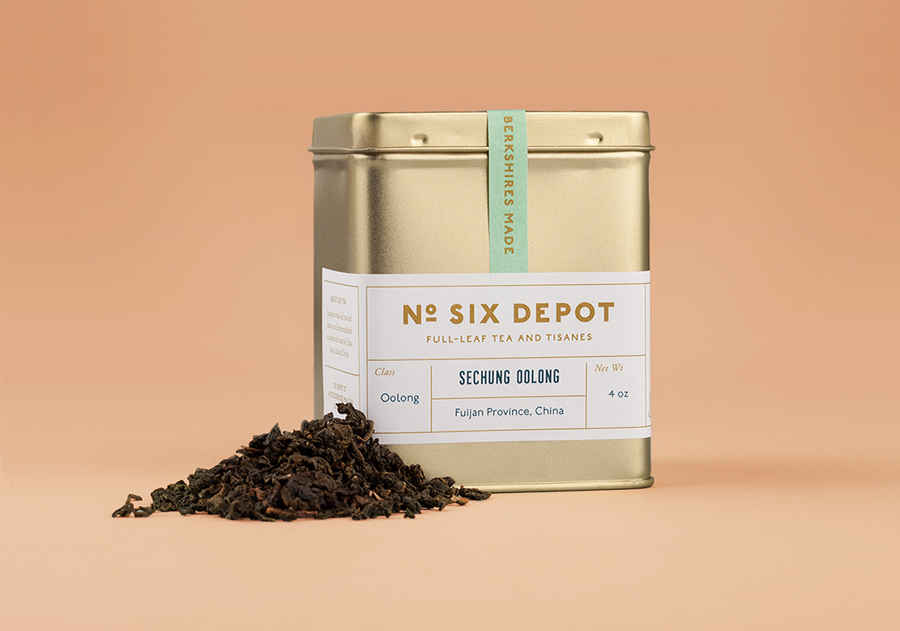 Packaging labels designed by Perky Bros for small-batch coffee roaster and café No. Six Depot