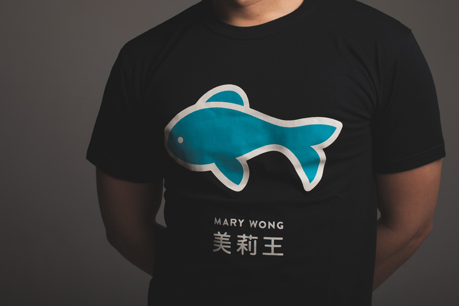 Iconography and t-shirt design by Fork for fast food chain Mary Wong