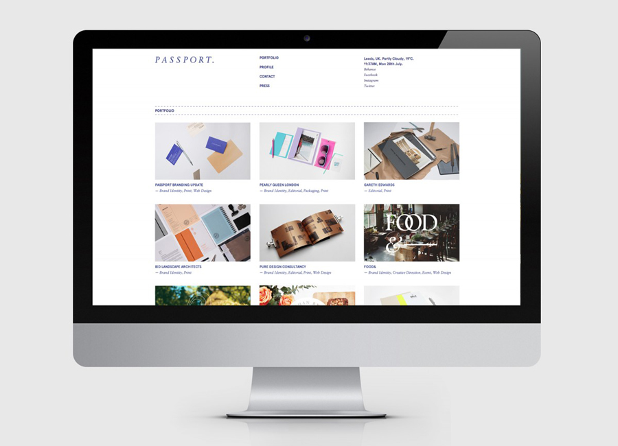 Responsive website for Leeds based design studio Passport