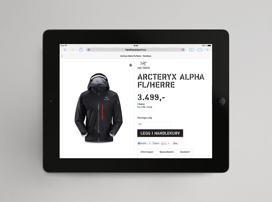 Logotype and website designed by Heydays for mountain sports retailer Hardhaus