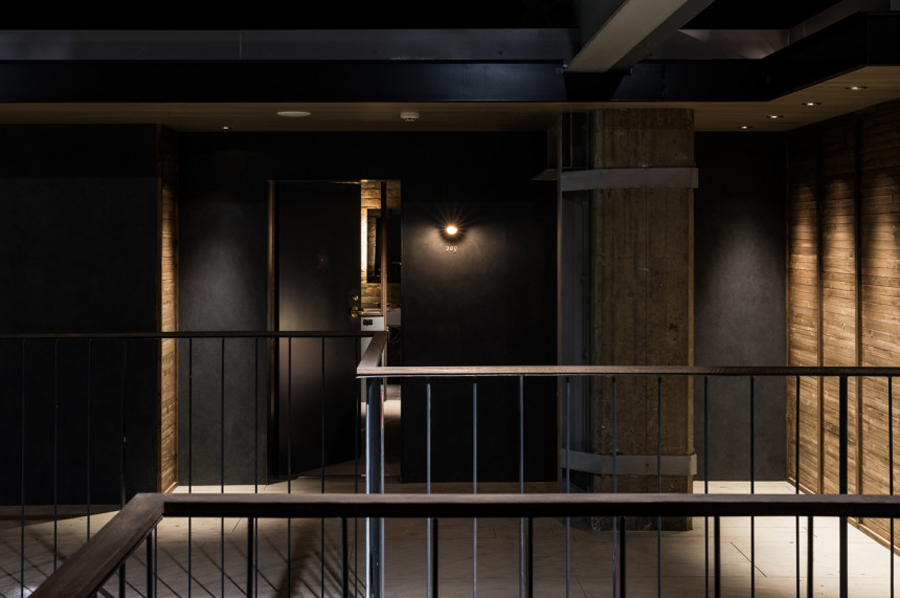 Interior signage designed by UMA for U2's Onomichi based Hotel Cycle