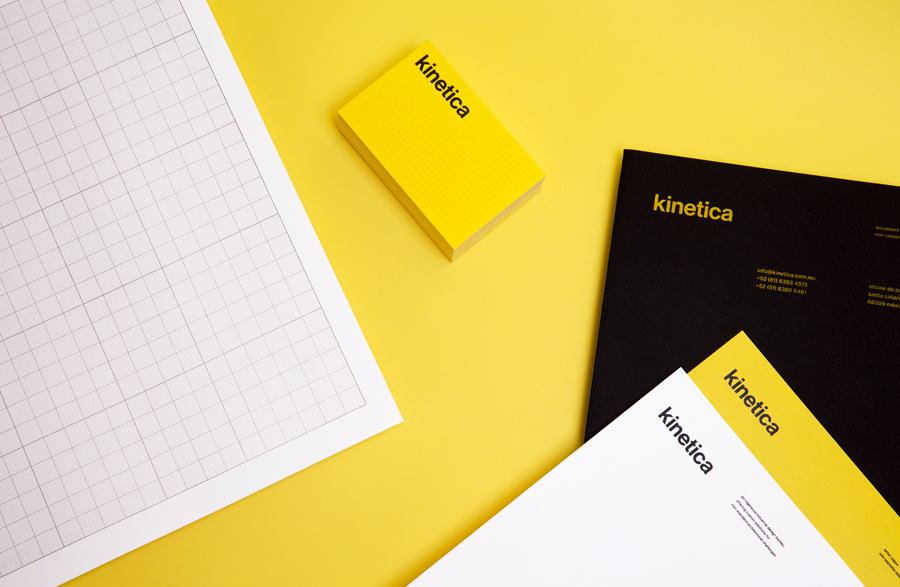 Logotype and stationery designed by Face for industrial design studio Kinetica
