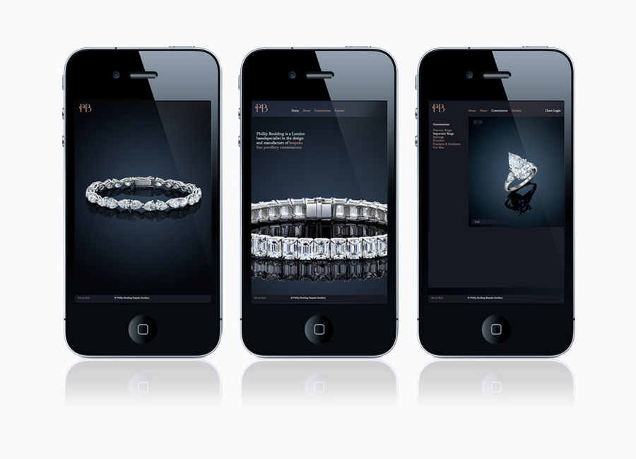 Website for jewellers Phillip Boulding by Stylo