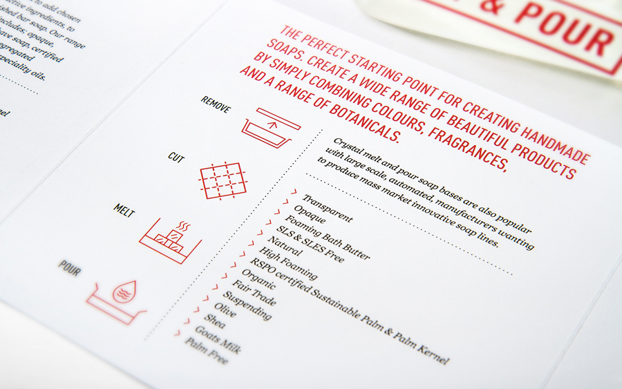 Print designed by Robot Food for UK soap base specialist Stephenson Personal Care