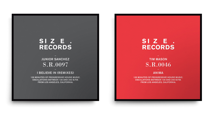 Brand identity and CD cover design by Face for Steve Angello's independent record label Size