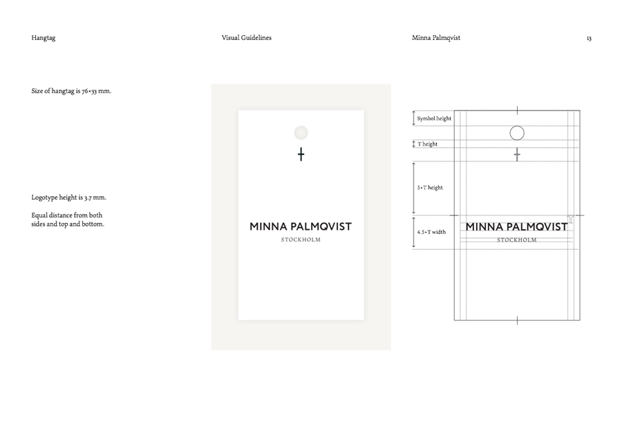 Brand guidelines created by Bedow for fashion designer and label Minna Palmqvist