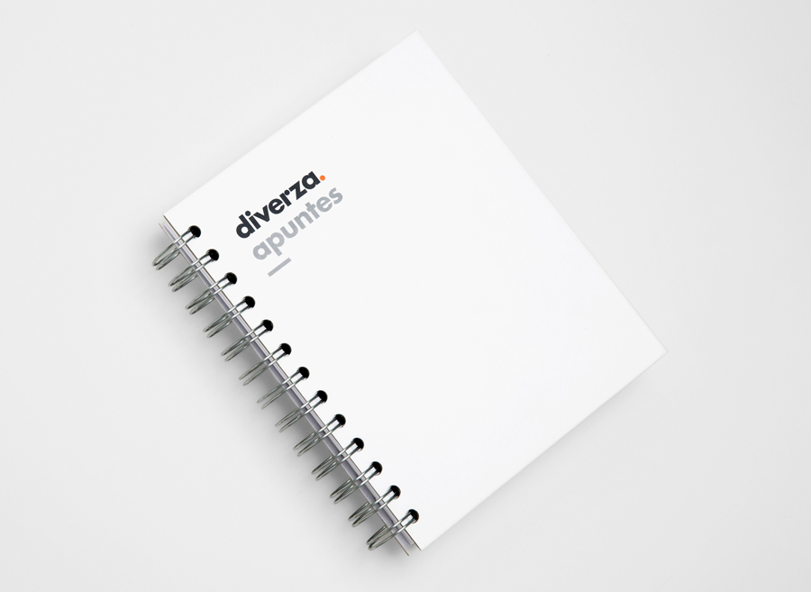 Logo and notebook for Mexican on-line, electronic invoicing service provider Diverza designed by Face Creative
