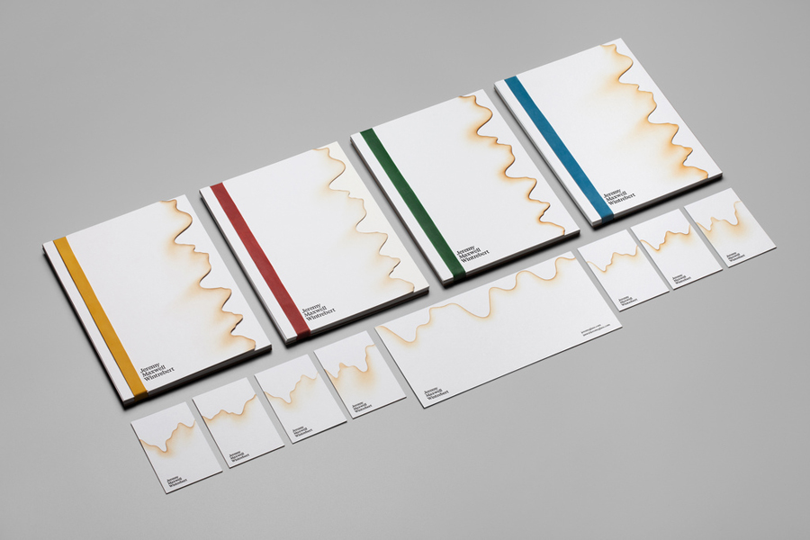 Portfolio and stationery designed by Hey for glassware maker Jeremy Maxwell Wintrebert