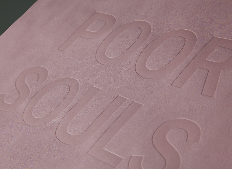 Poster with pink Colorplan paper and blind deboss detail designed by Graphical House for The Empire Café