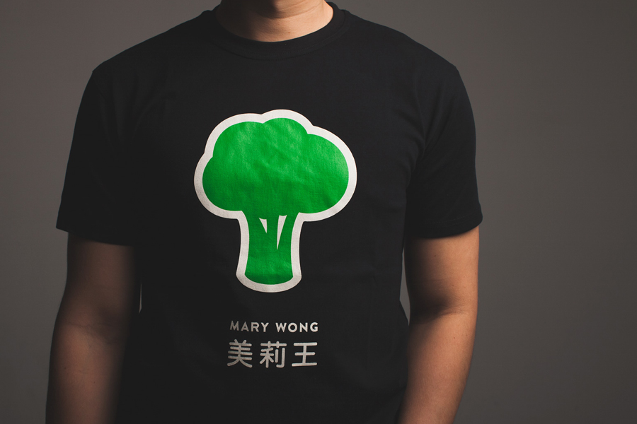 Iconography and t-shirt design by Fork for fast food chain Mary Wong