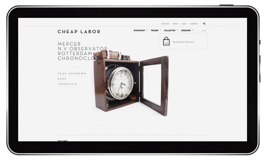 Logo and e-commerce website for craft retail site Cheap Labor designed by Sciencewerk