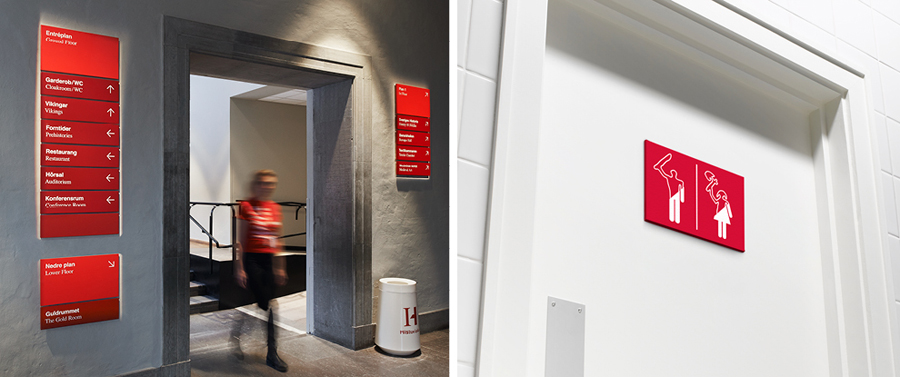 Interior signage for the Swedish History Museum designed by Bold